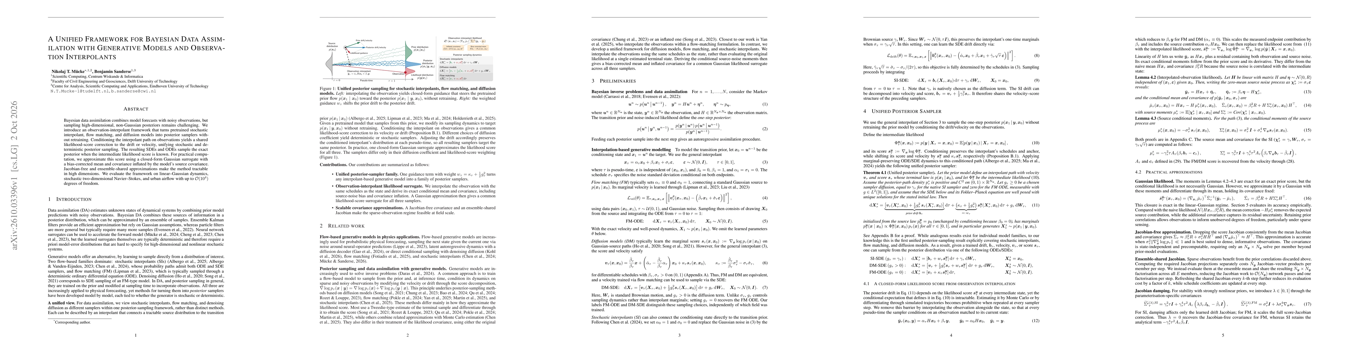 Thumbnail for A Unified Framework for Bayesian Data Assimilation with Generative Models and Observation Interpolants