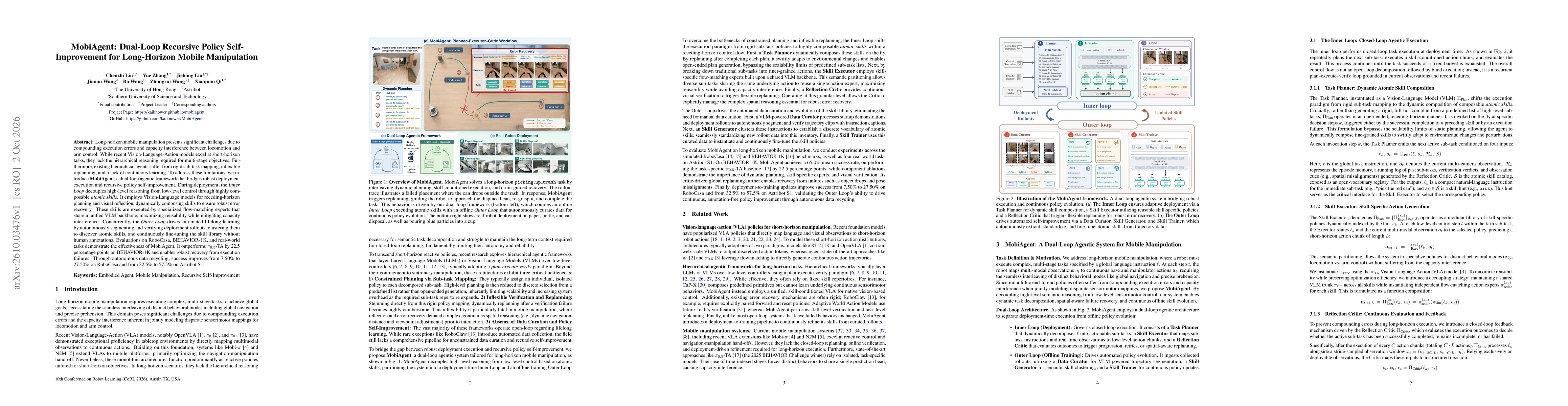 Thumbnail for MobiAgent: Dual-Loop Recursive Policy Self-Improvement for Long-Horizon Mobile Manipulation