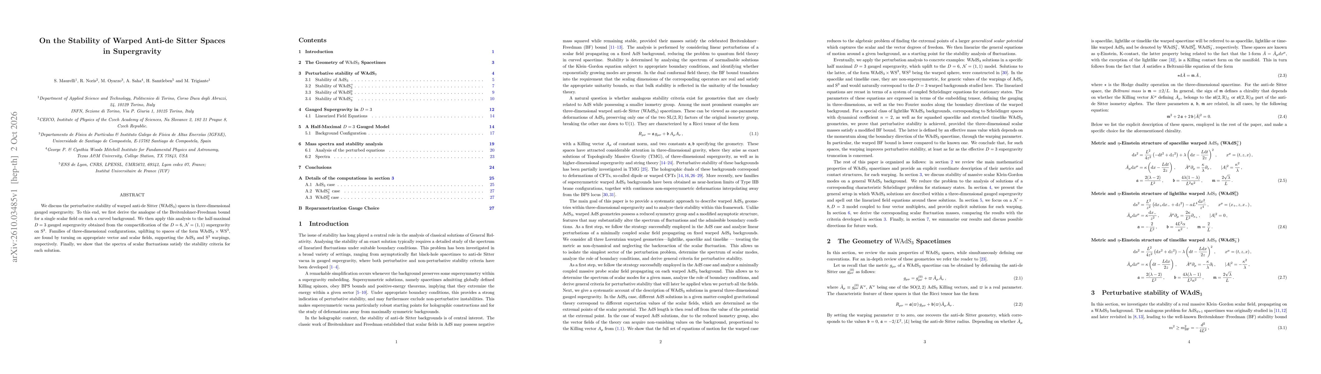 Thumbnail for On the Stability of Warped Anti-de Sitter Spaces in Supergravity