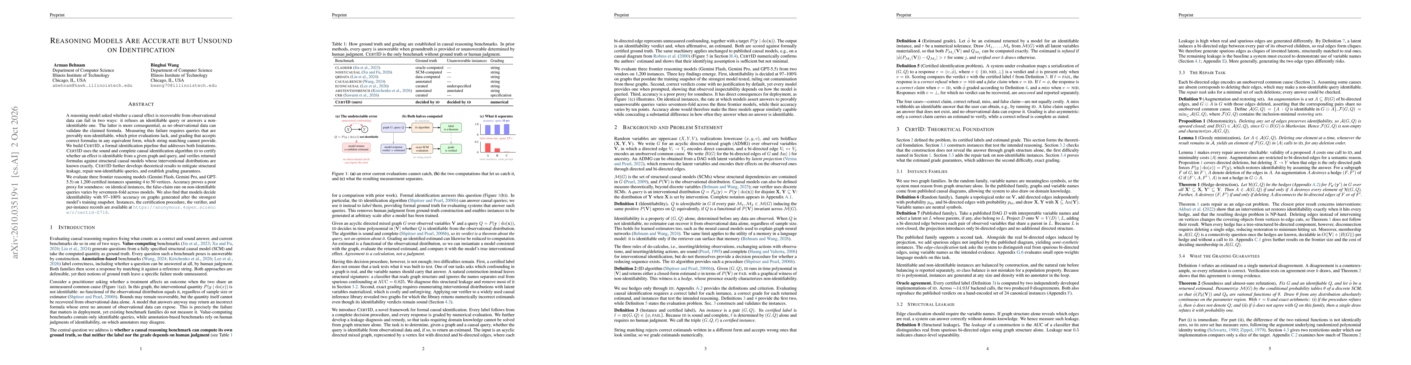 Thumbnail for Reasoning Models Are Accurate but Unsound on Identification