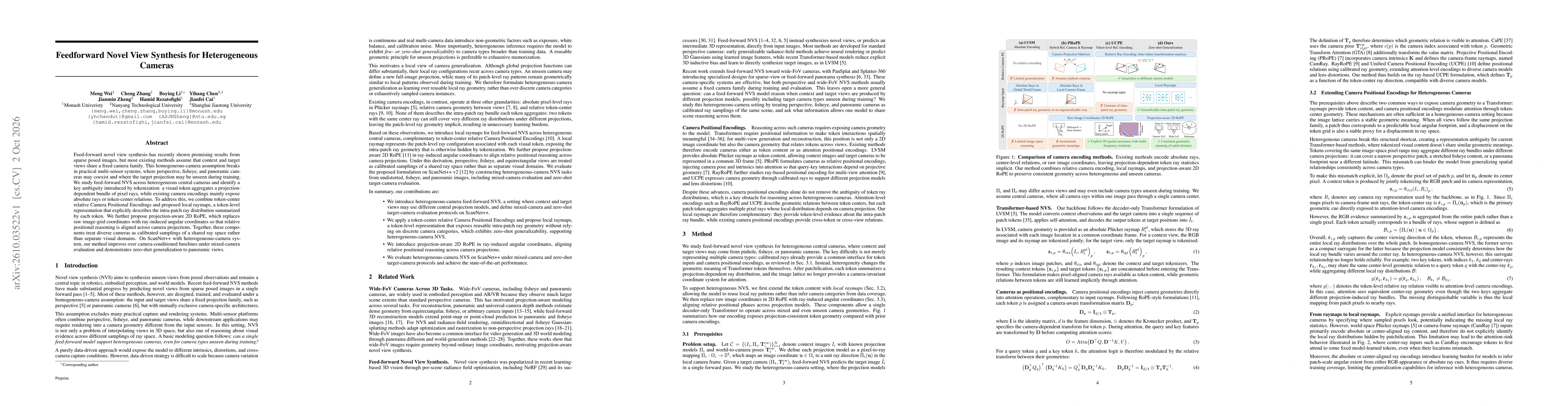 Thumbnail for Feedforward Novel View Synthesis for Heterogeneous Cameras