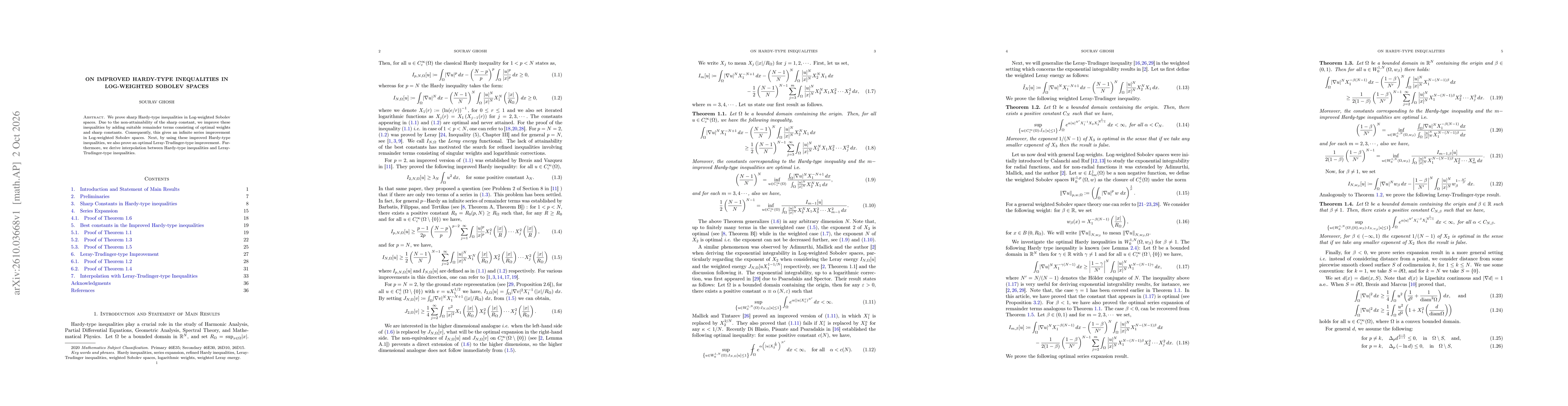 Thumbnail for On improved Hardy-type inequalities in Log-Weighted Sobolev Spaces