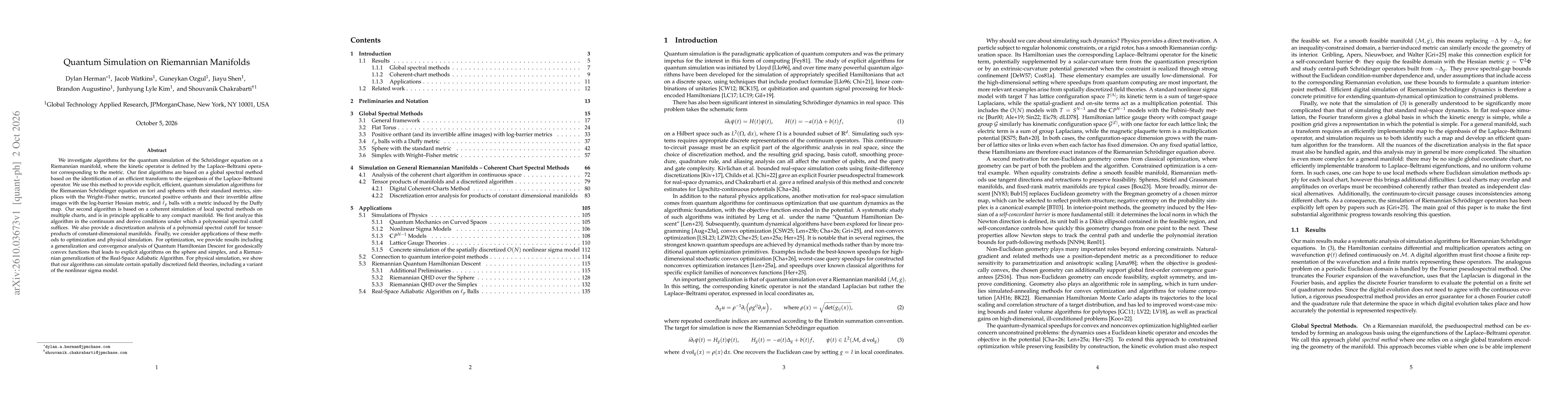 Thumbnail for Quantum Simulation on Riemannian Manifolds