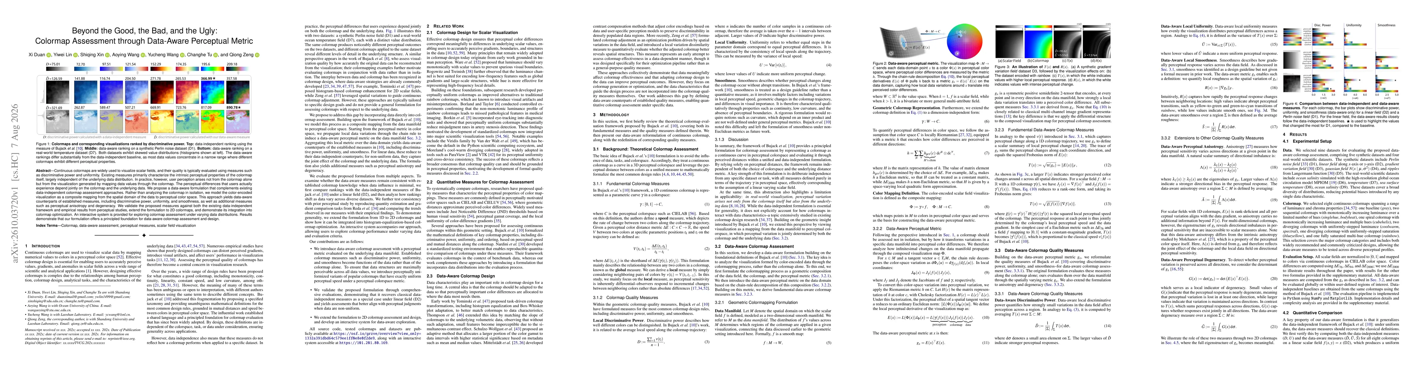 Thumbnail for Beyond the Good, the Bad, and the Ugly: Colormap Assessment through Data-Aware Perceptual Metric