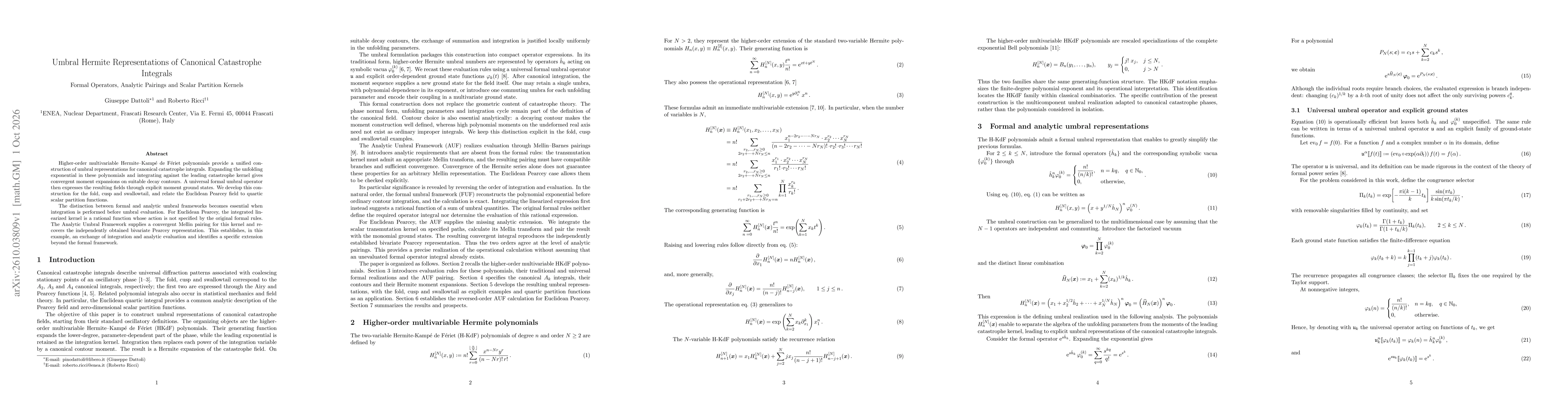 Thumbnail for Umbral Hermite representations of canonical catastrophe integrals