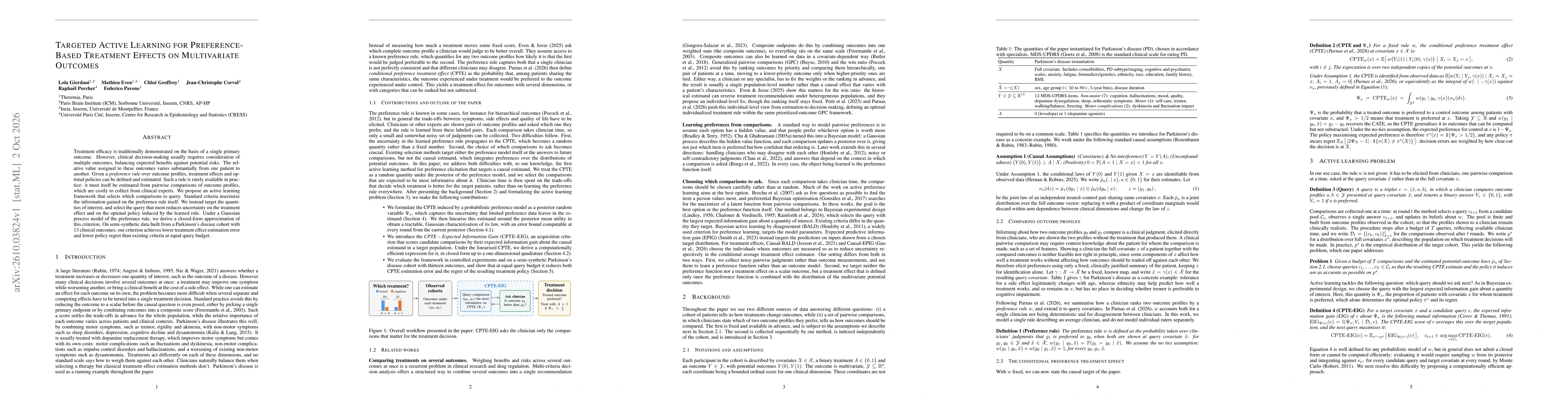 Thumbnail for Targeted Active Learning for Preference-Based Treatment Effects on Multivariate Outcomes