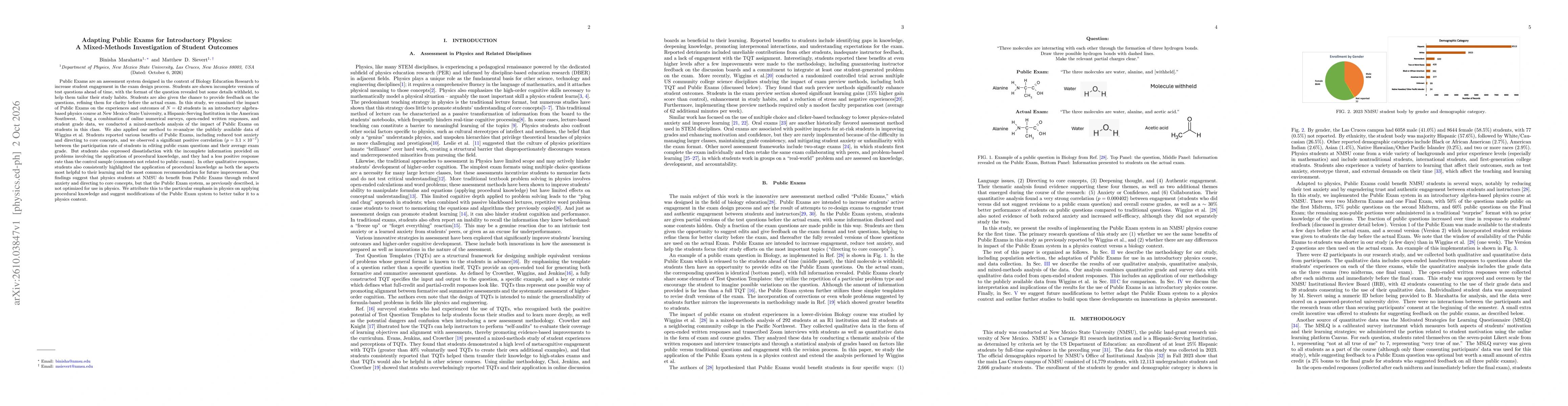 Thumbnail for Adapting Public Exams for Introductory Physics: A Mixed-Methods Investigation of Student Outcomes