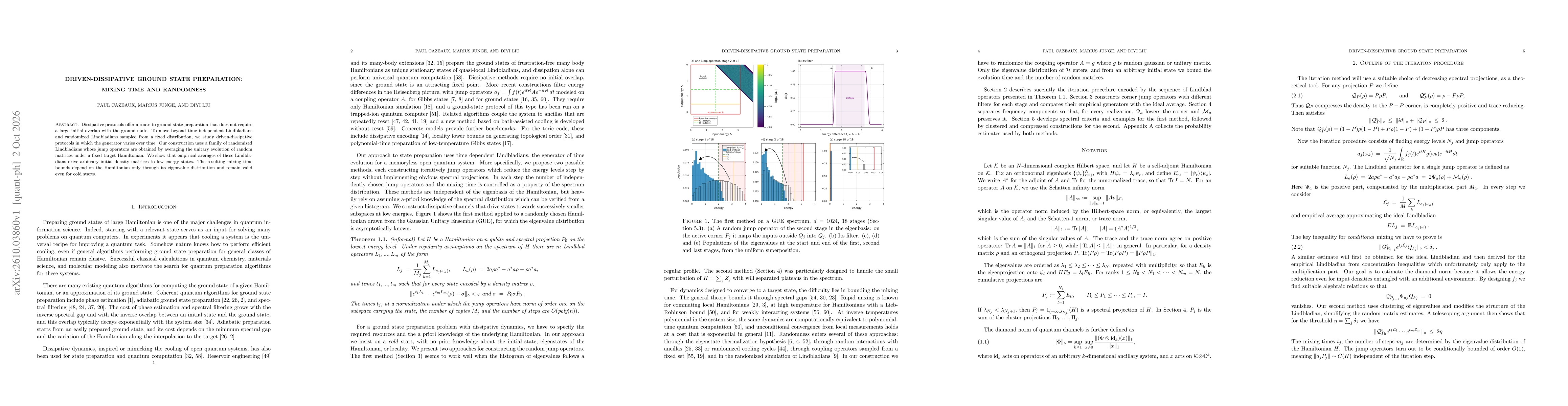 Thumbnail for Driven-Dissipative Ground State Preparation: Mixing Time and Randomness