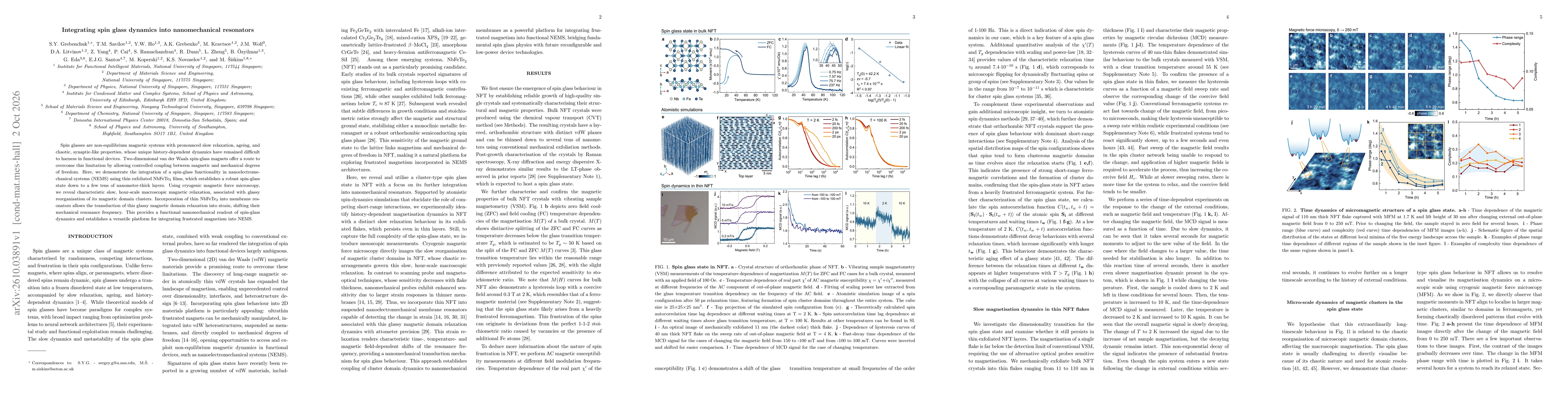 Thumbnail for Integrating spin glass dynamics into nanomechanical resonators