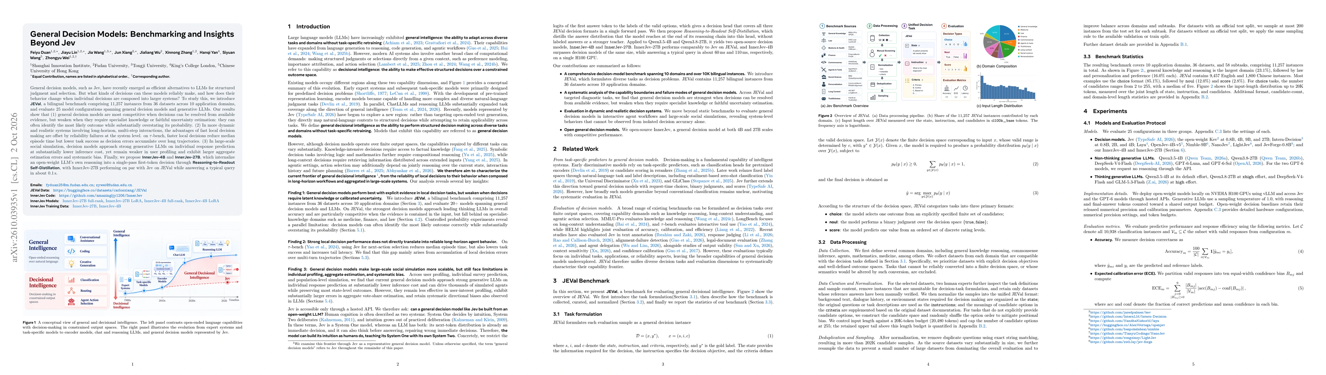 Thumbnail for General Decision Models: Benchmarking and Insights Beyond Jev