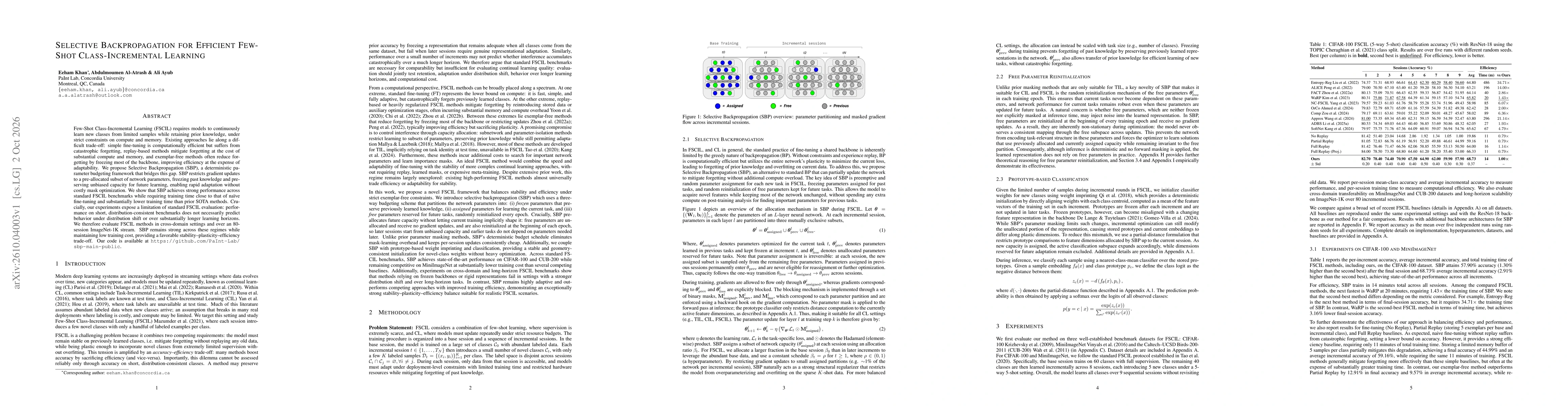 Thumbnail for Selective Backpropagation for Efficient Few-Shot Class-Incremental Learning