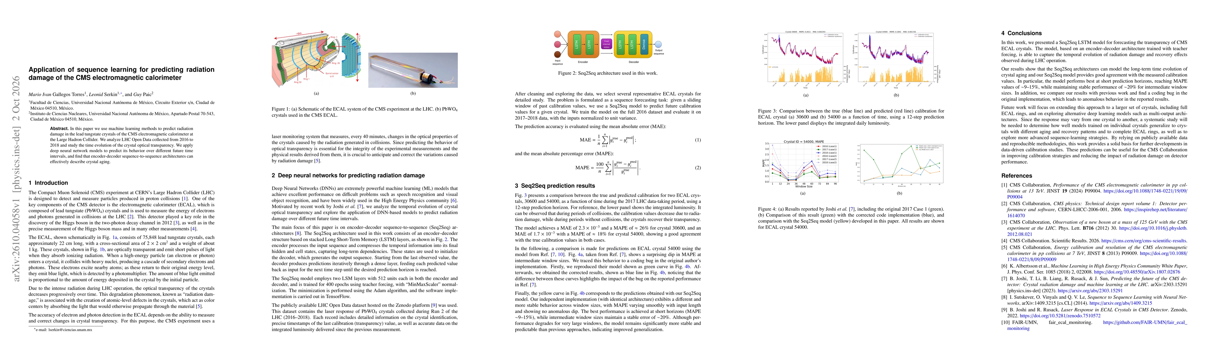 Thumbnail for Application of sequence learning for predicting radiation damage of the CMS electromagnetic calorimeter