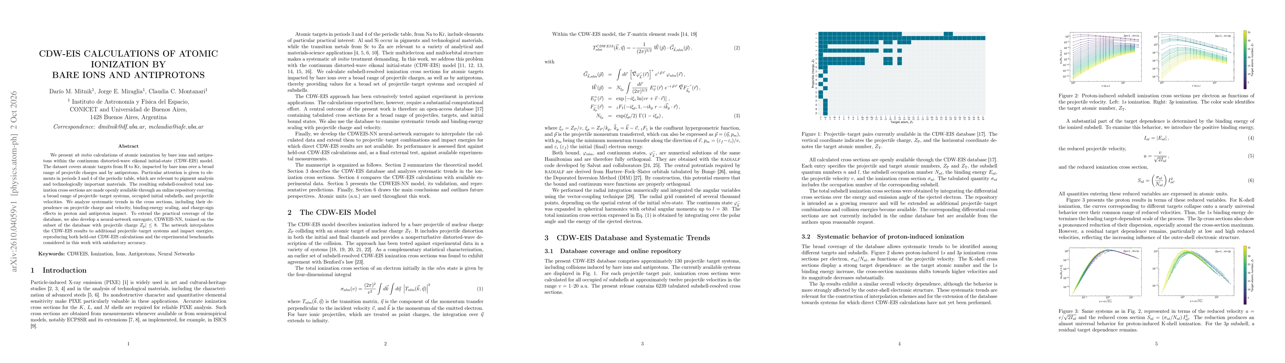 Thumbnail for CDW-EIS calculations of atomic ionization by bare ions and antiprotons