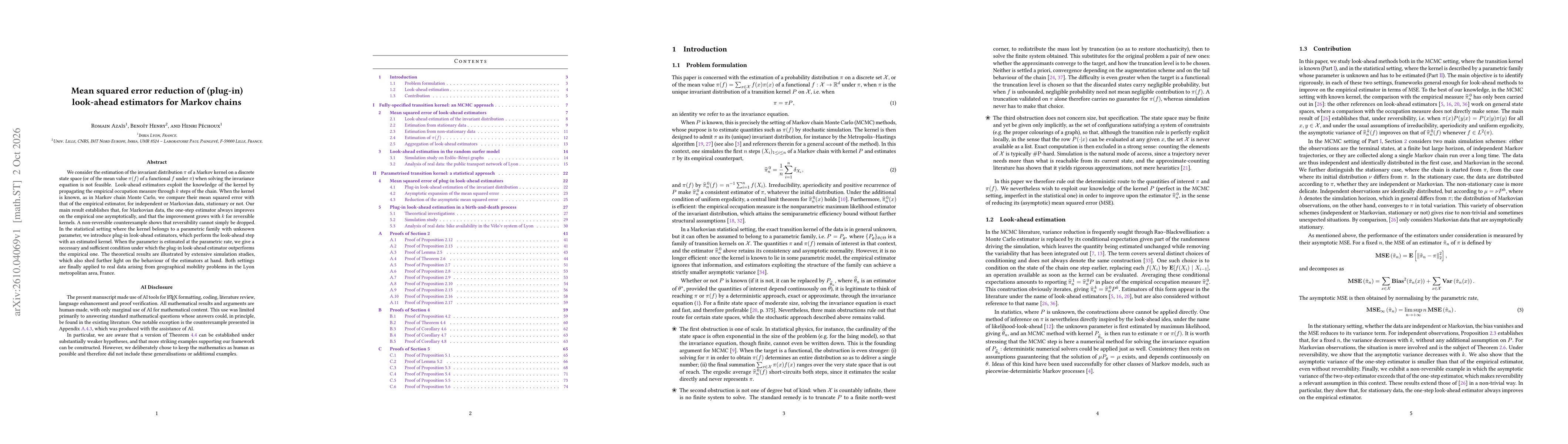 Thumbnail for Mean squared error reduction of (plug-in) look-ahead estimators for Markov chains