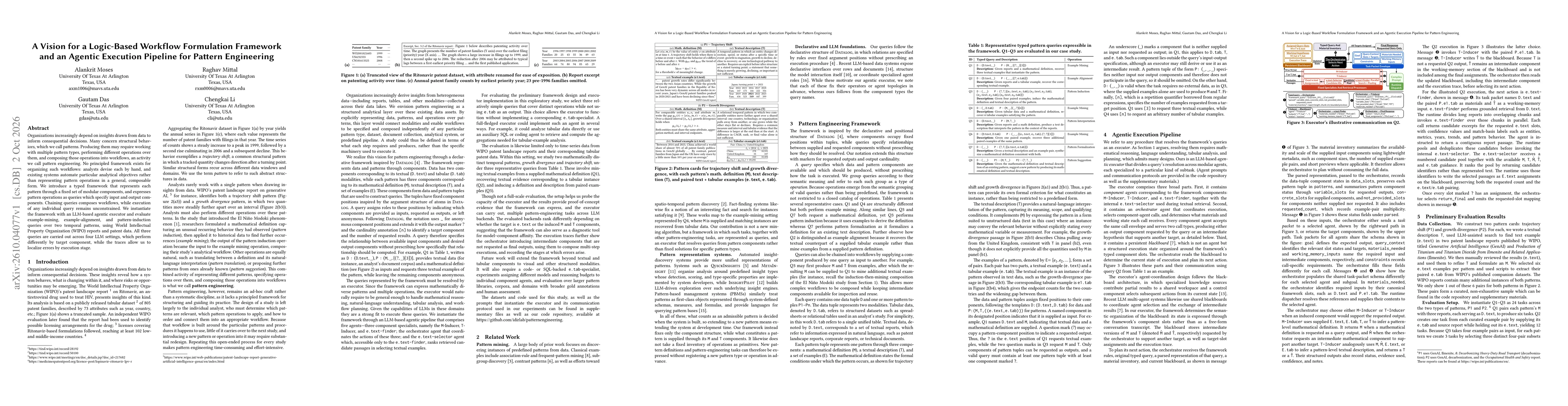 Thumbnail for A Vision for a Logic-Based Workflow Formulation Framework and an Agentic Execution Pipeline for Pattern Engineering