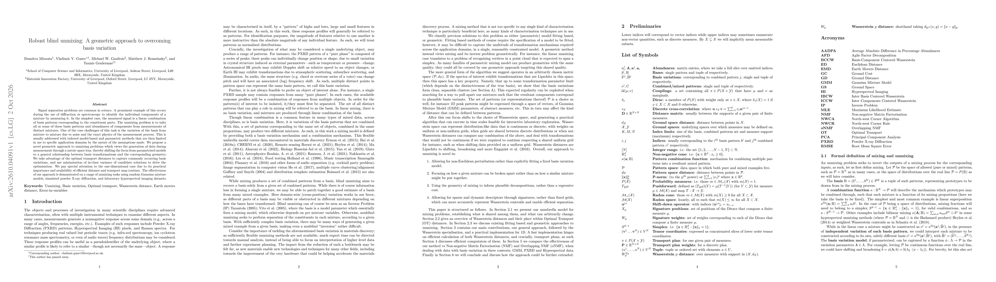 Thumbnail for Robust blind unmixing: A geometric approach to overcoming basis variation