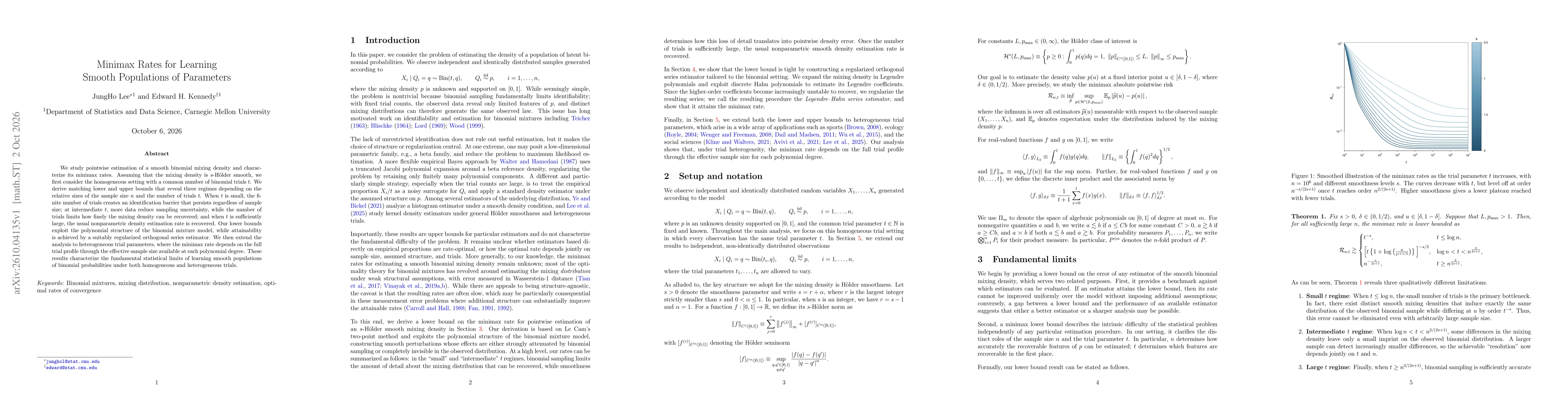 Thumbnail for Minimax Rates for Learning Smooth Populations of Parameters