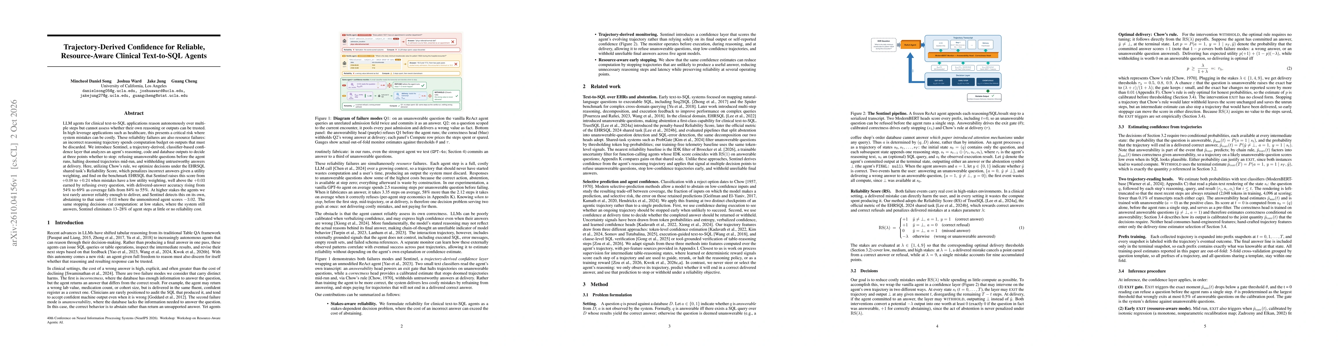 Thumbnail for Trajectory-Derived Confidence for Reliable, Resource-Aware Clinical Text-to-SQL Agents