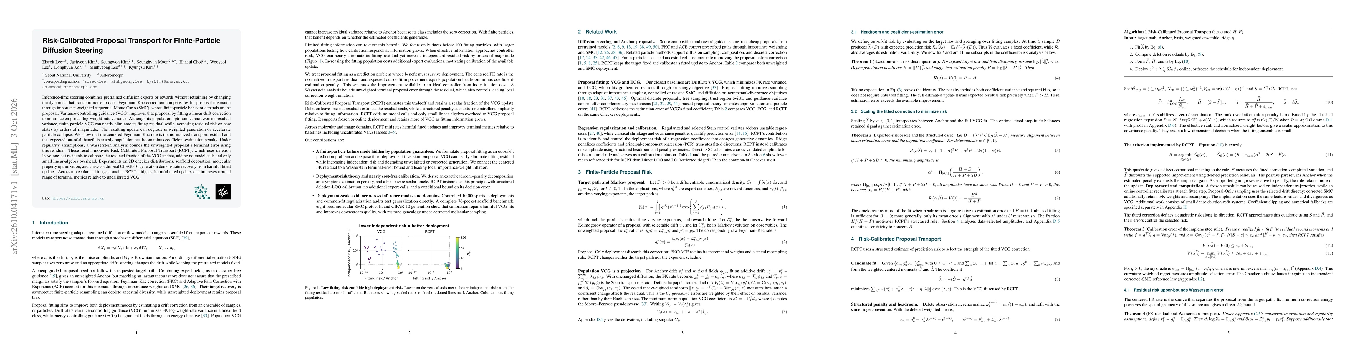 Thumbnail for Risk-Calibrated Proposal Transport for Finite-Particle Diffusion Steering