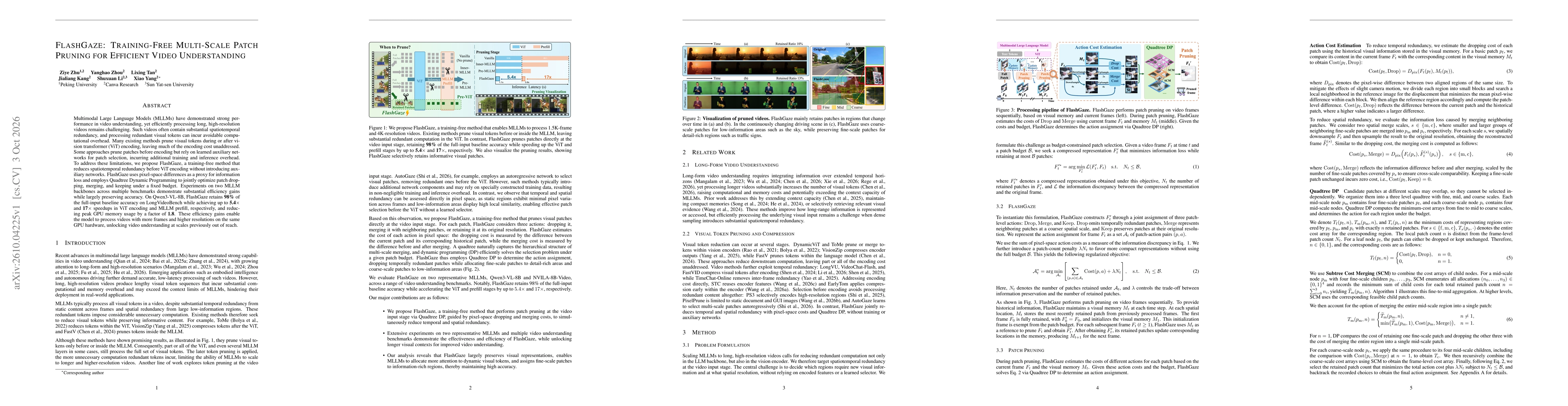 Thumbnail for FlashGaze: Training-Free Multi-Scale Patch Pruning For Efficient Video Understanding