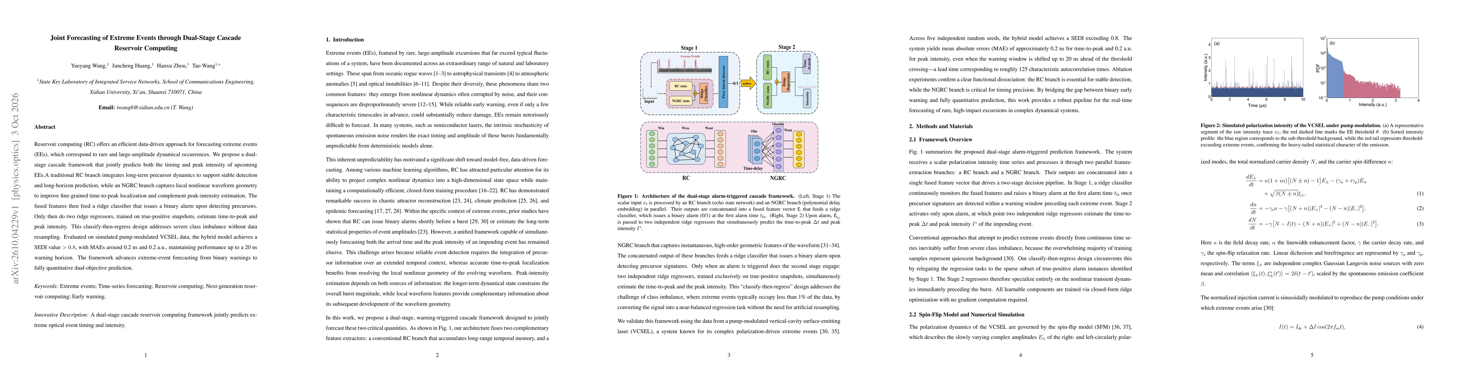 Thumbnail for Joint Forecasting of Extreme Events through Dual-Stage Cascade Reservoir Computing