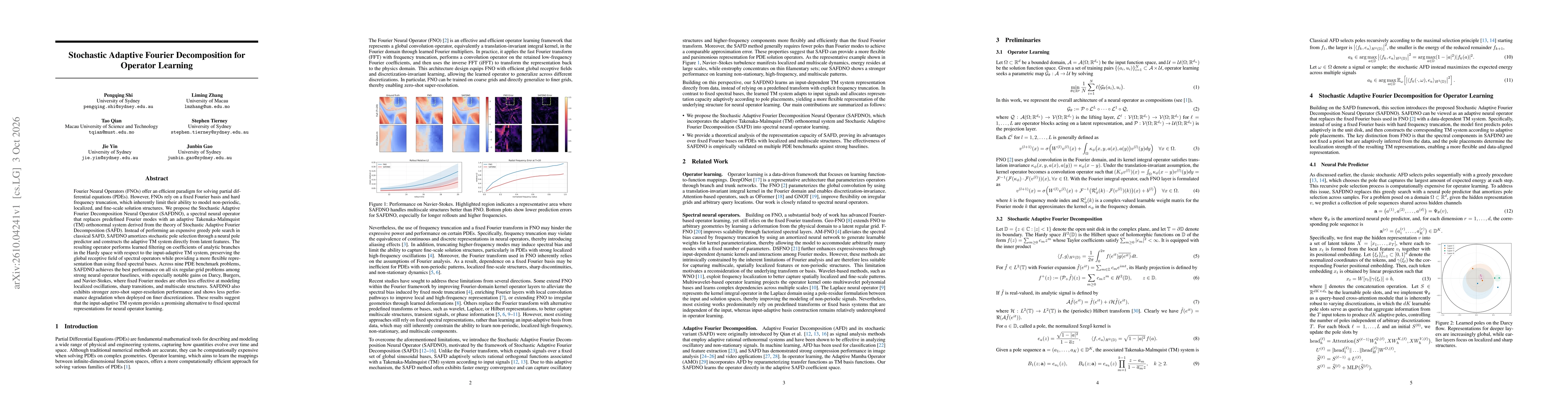 Thumbnail for Stochastic Adaptive Fourier Decomposition for Operator Learning