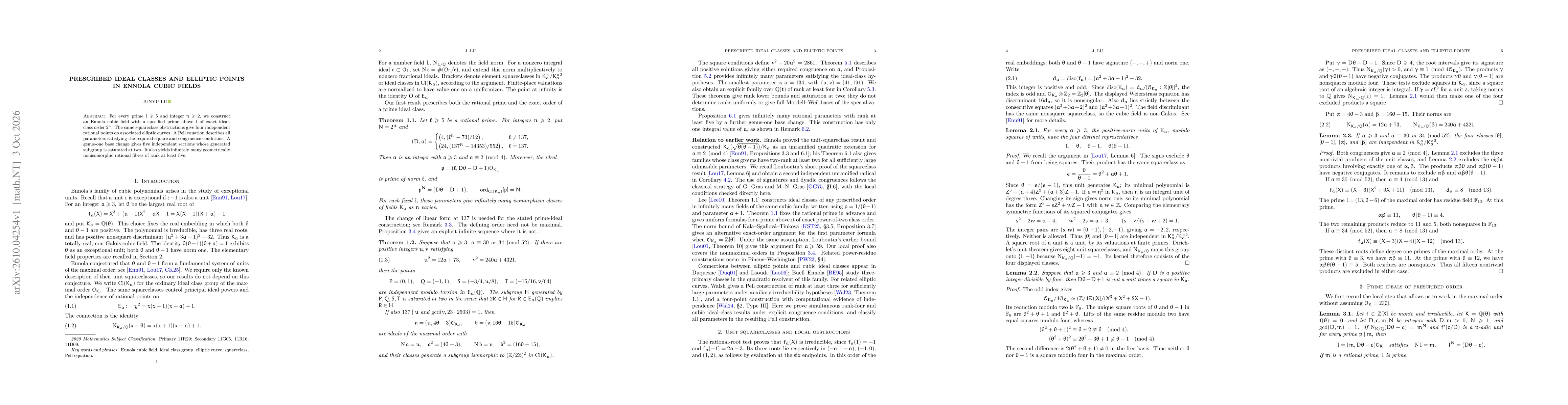 Thumbnail for Prescribed ideal classes and elliptic points in Ennola cubic fields