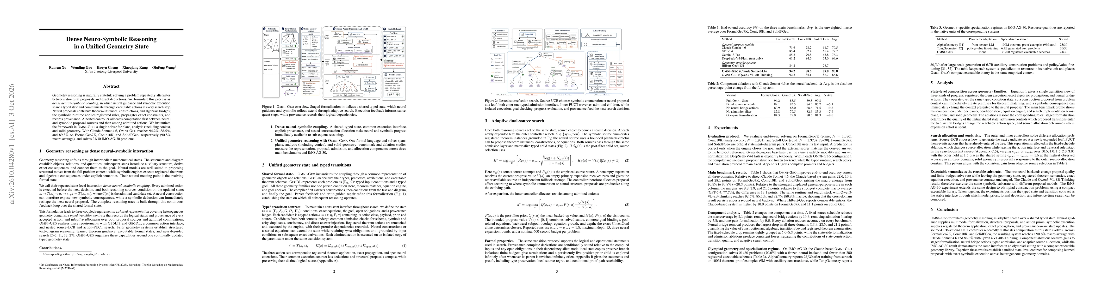 Thumbnail for Dense Neuro-Symbolic Reasoning in a Unified Geometry State