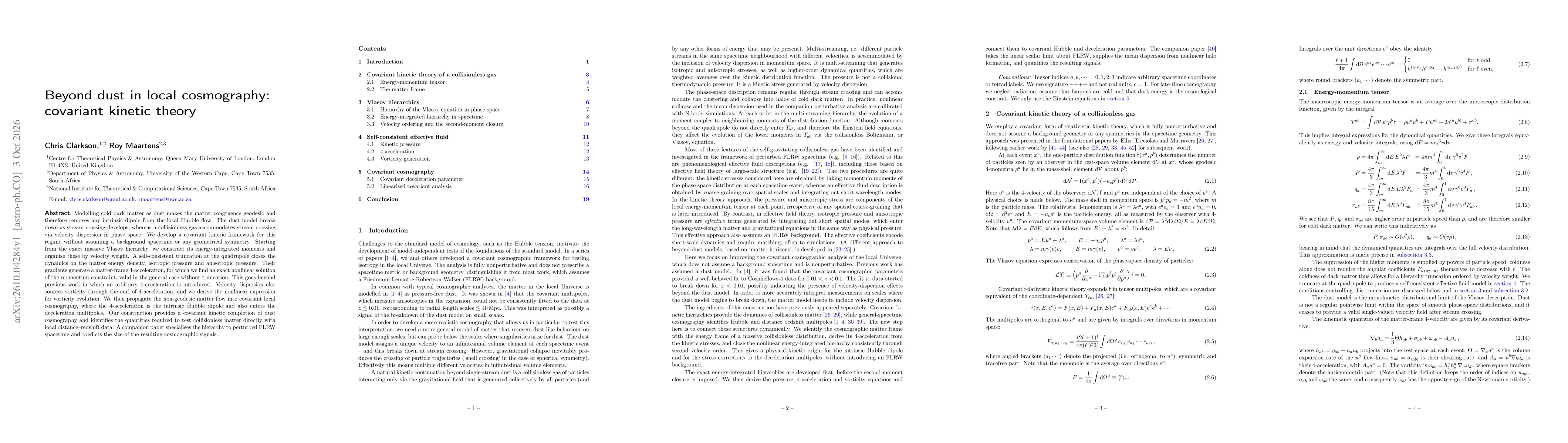 Thumbnail for Beyond dust in local cosmography: covariant kinetic theory