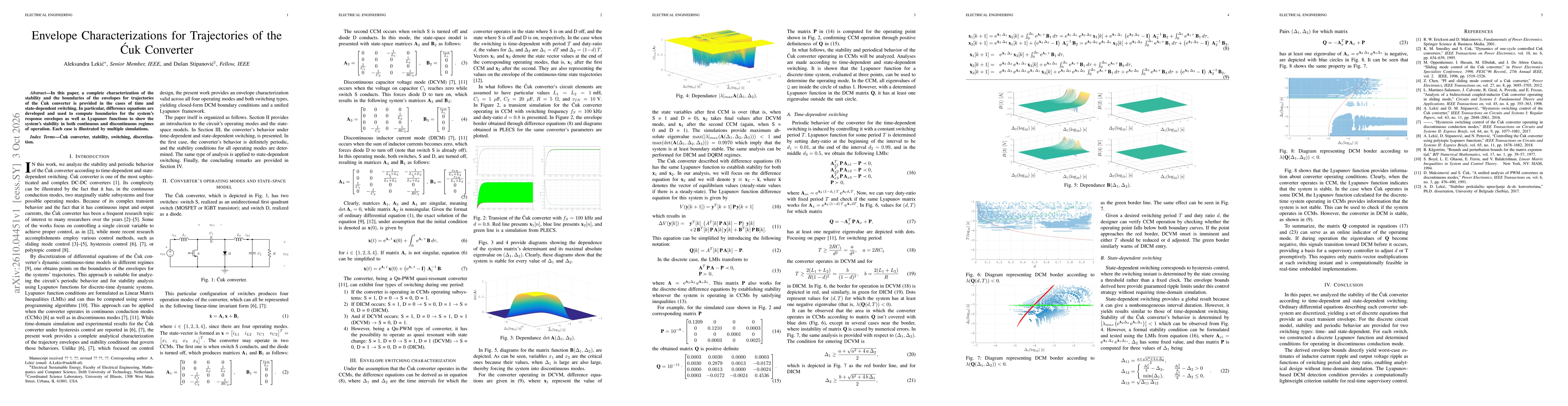Thumbnail for Envelope Characterizations for Trajectories of the Ćuk Converter