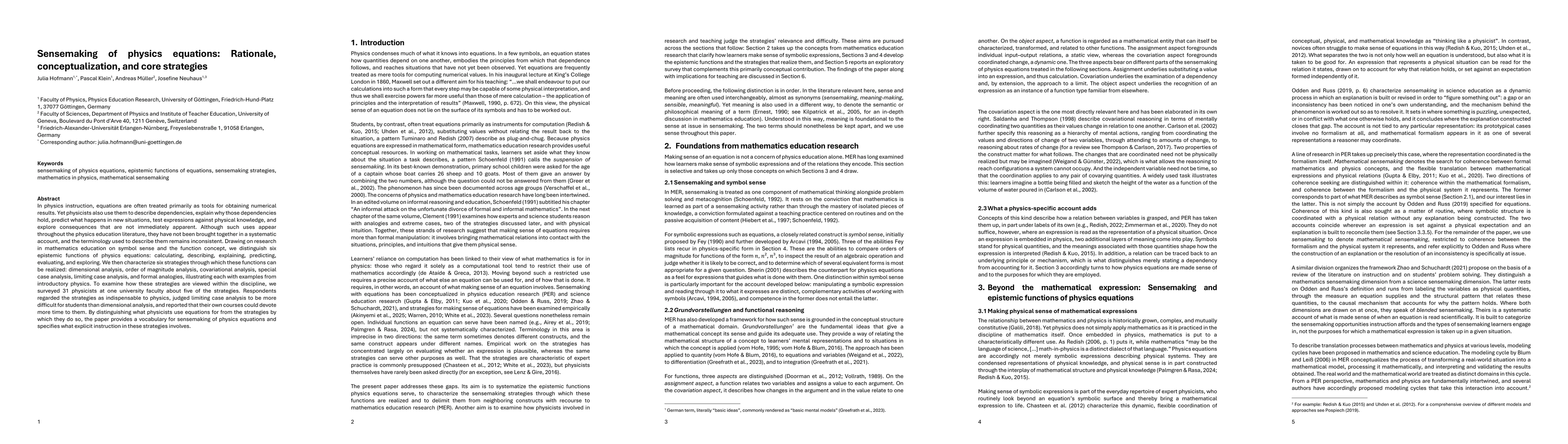 Thumbnail for Sensemaking of physics equations: Rationale, conceptualization, and core strategies