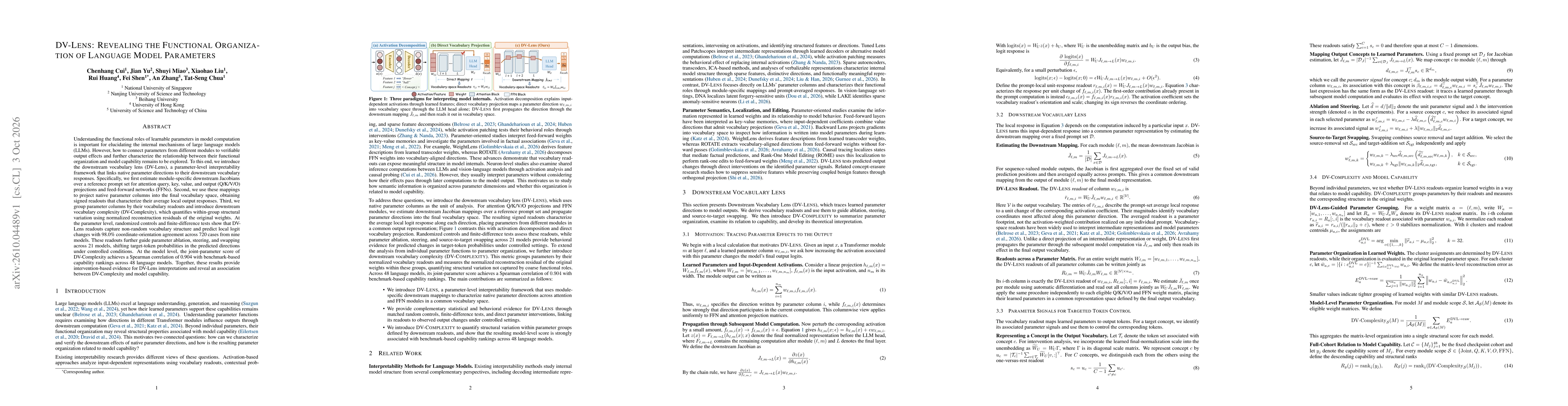 Thumbnail for DV-Lens: Revealing the Functional Organization of Language Model Parameters