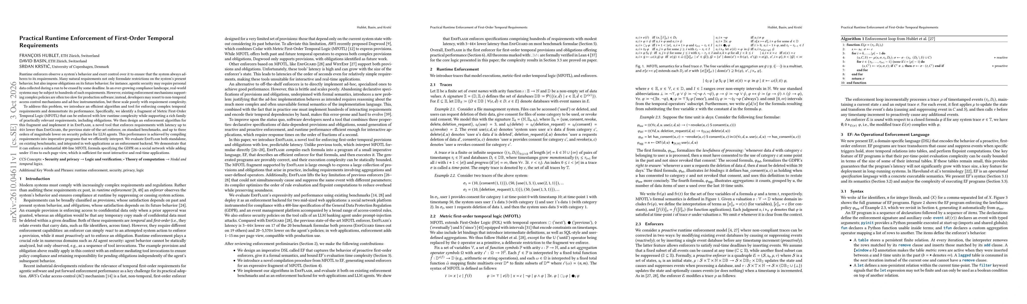 Thumbnail for Practical Runtime Enforcement of First-Order Temporal Requirements