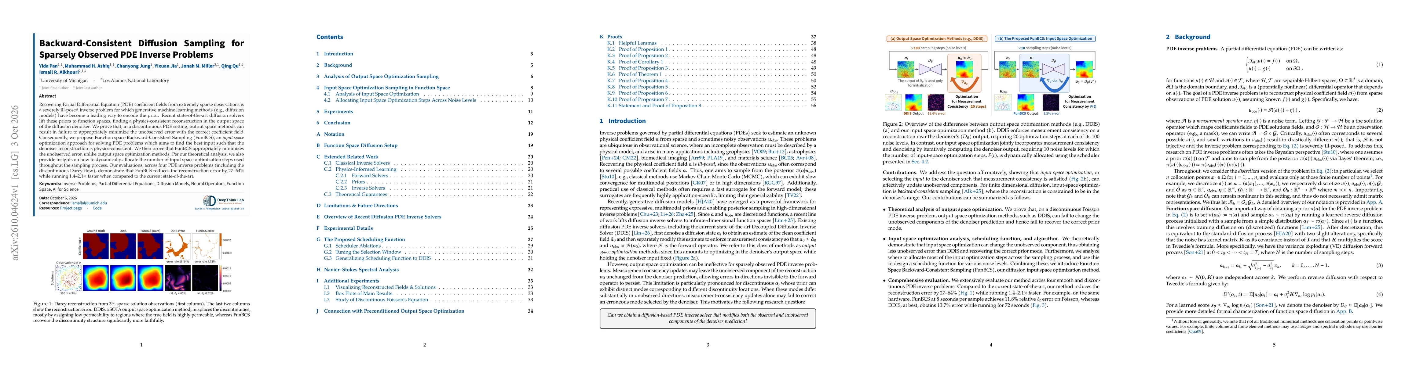 Thumbnail for Backward-Consistent Diffusion Sampling for Sparsely Observed PDE Inverse Problems