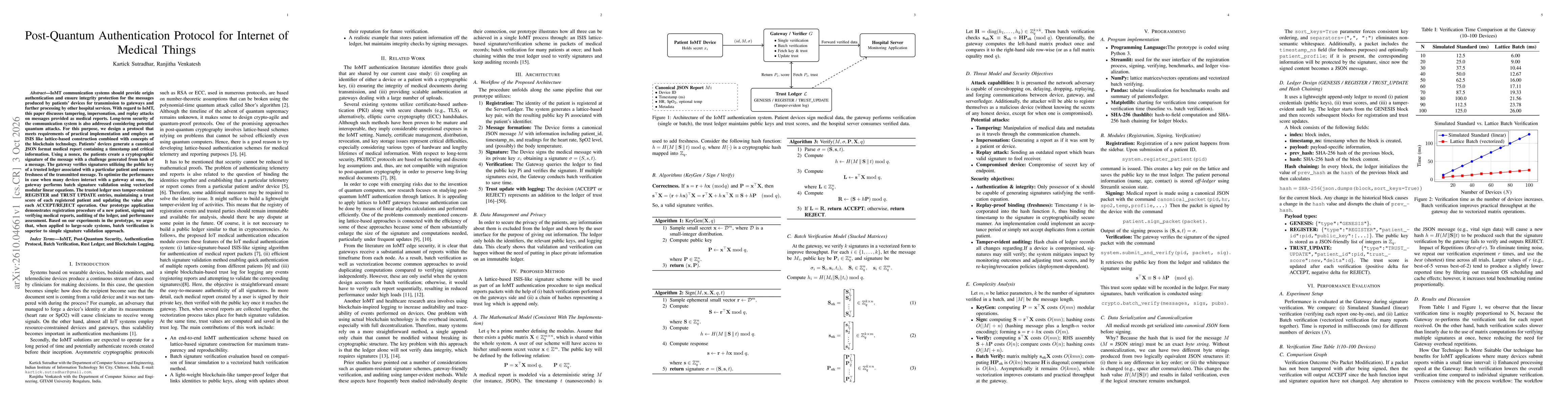 Thumbnail for Post-Quantum Authentication Protocol for Internet of Medical Things