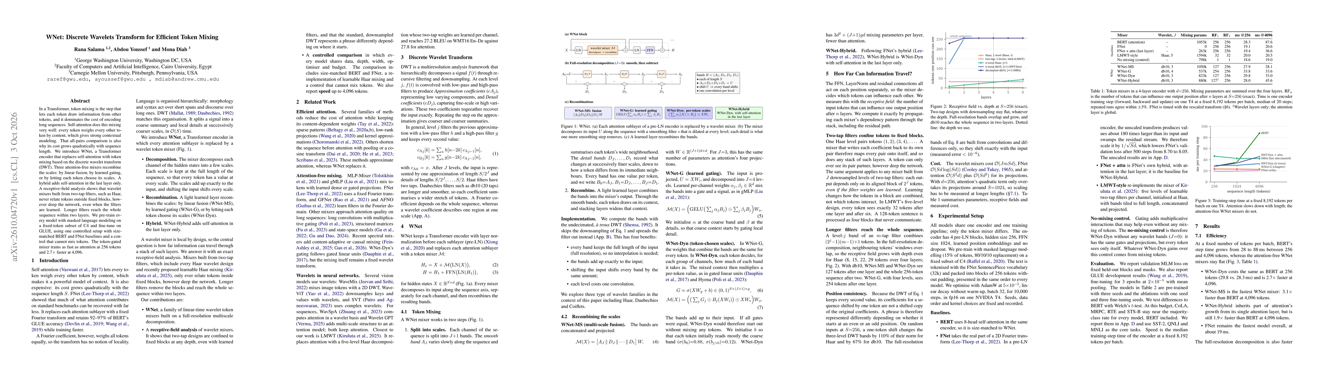 Thumbnail for WNet: Discrete Wavelets Transform for Efficient Token Mixing