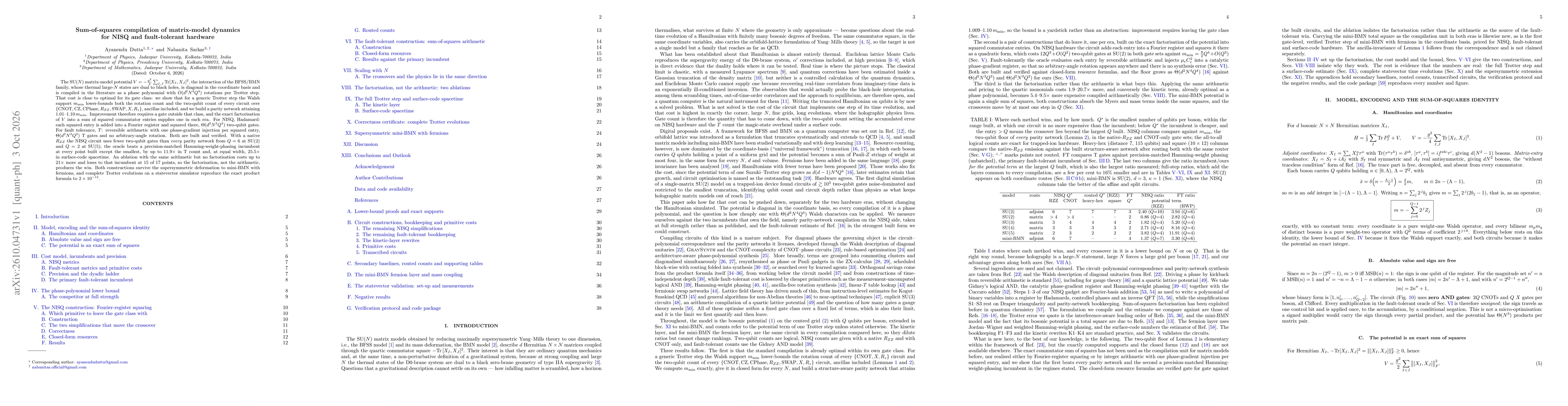 Thumbnail for Sum-of-squares compilation of matrix-model dynamics for NISQ and fault-tolerant hardware