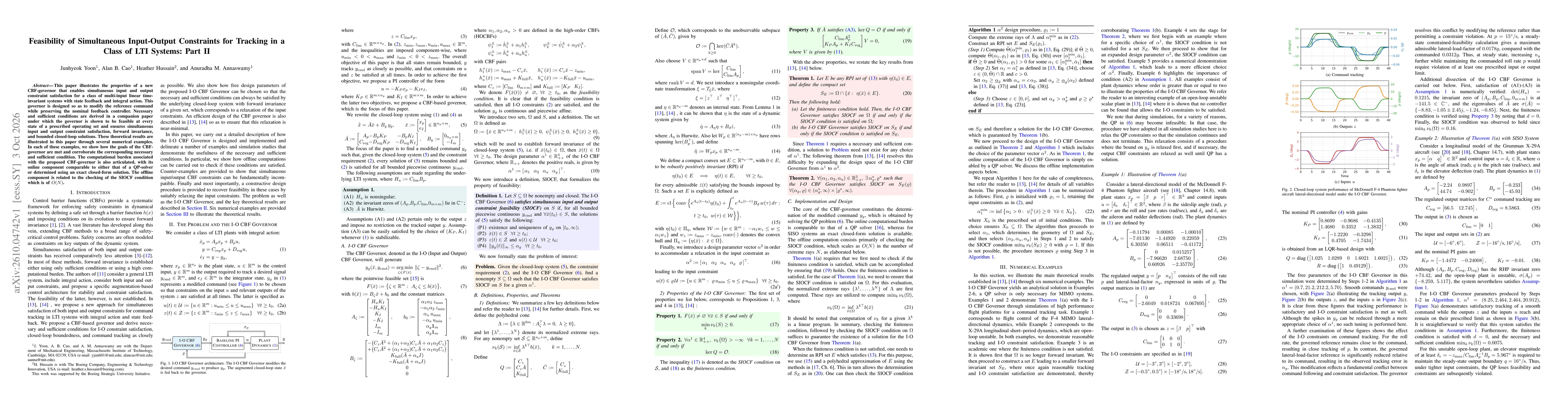 Thumbnail for Feasibility of Simultaneous Input-Output Constraints for Tracking in a Class of LTI Systems: Part II