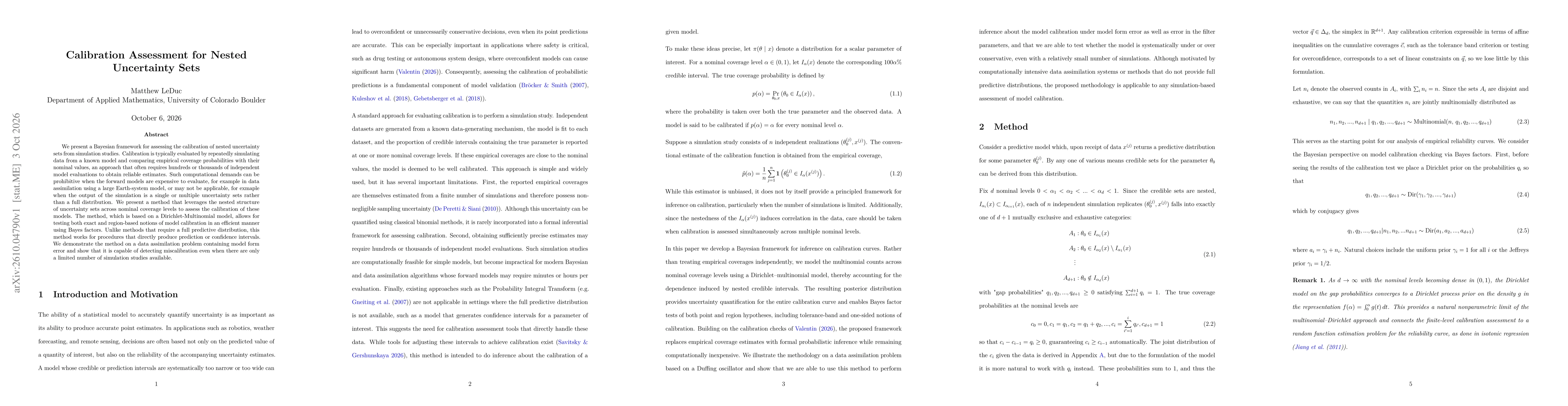 Thumbnail for Calibration Assessment for Nested Uncertainty Sets