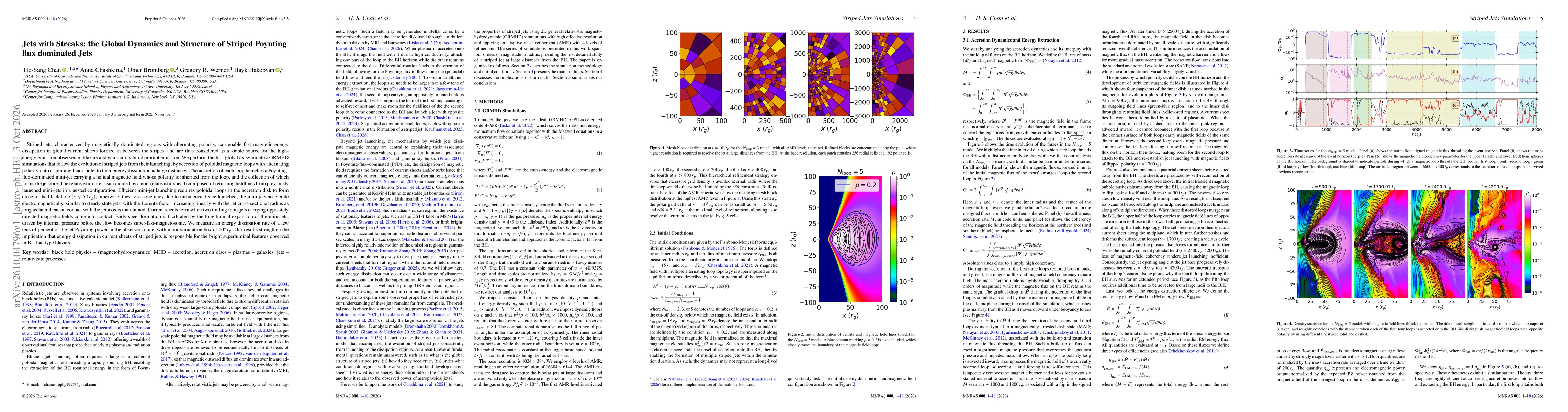 Thumbnail for Jets with Streaks: the Global Dynamics and Structure of Striped Poynting flux dominated Jets