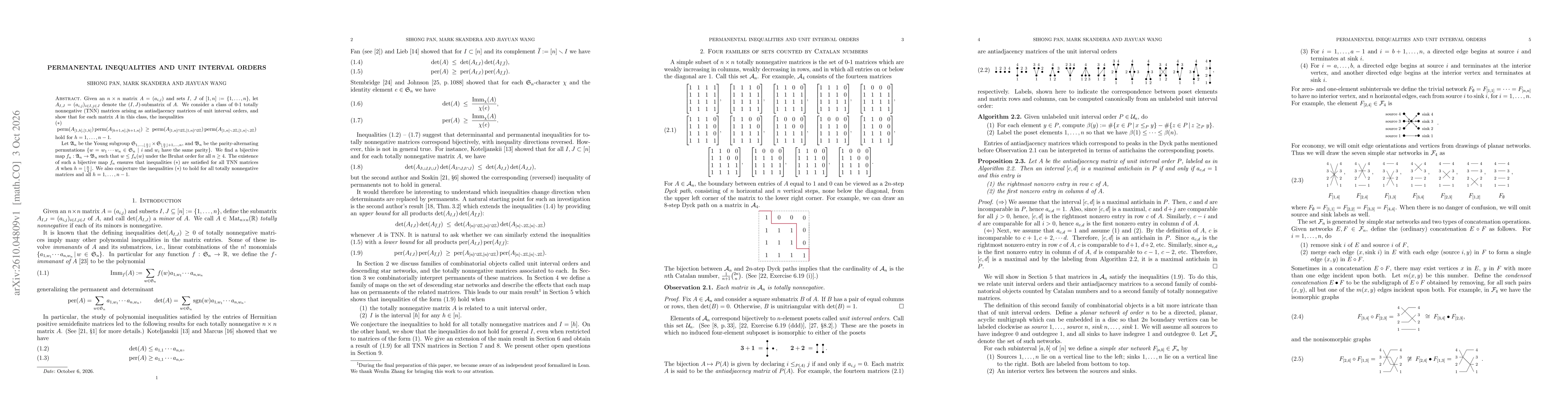 Thumbnail for Permanental inequalities and unit interval orders