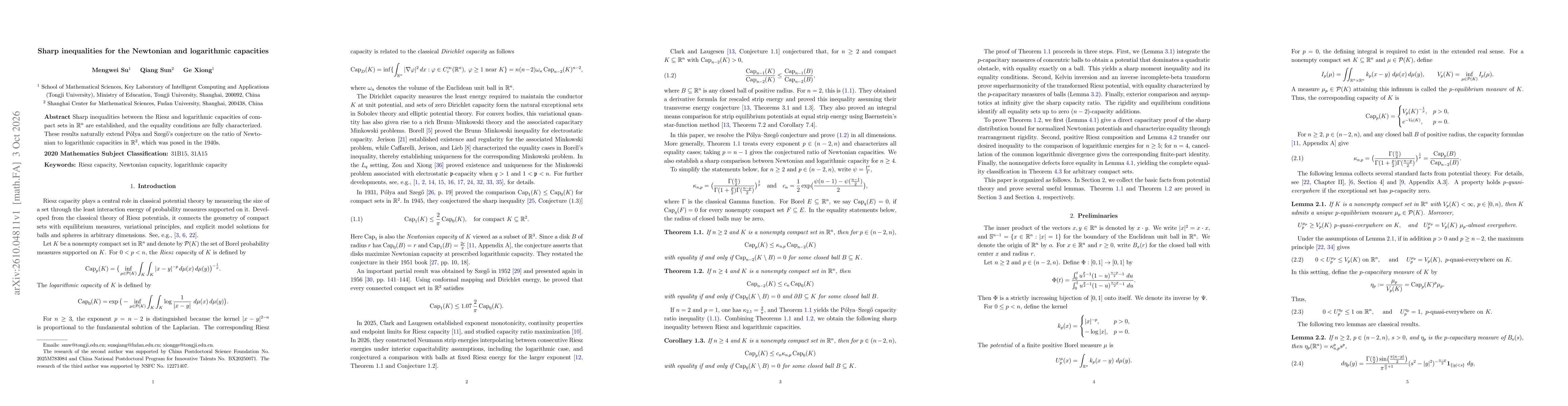Thumbnail for Sharp inequalities for the Newtonian and logarithmic capacities