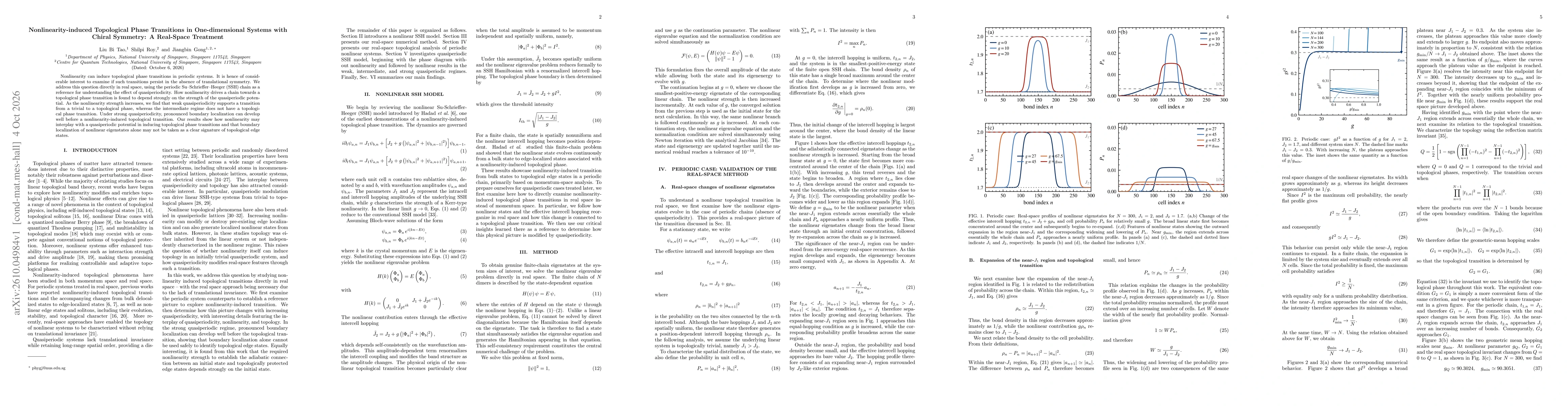 Thumbnail for Nonlinearity-induced Topological Phase Transitions in One-dimensional Systems with Chiral Symmetry: A Real-Space Treatment