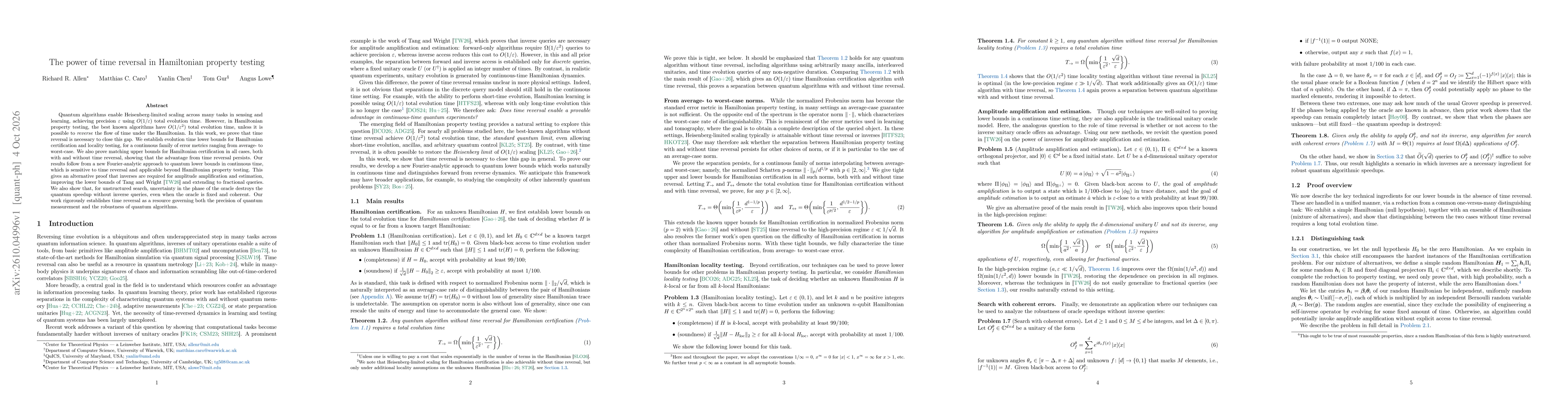 Thumbnail for The power of time reversal in Hamiltonian property testing
