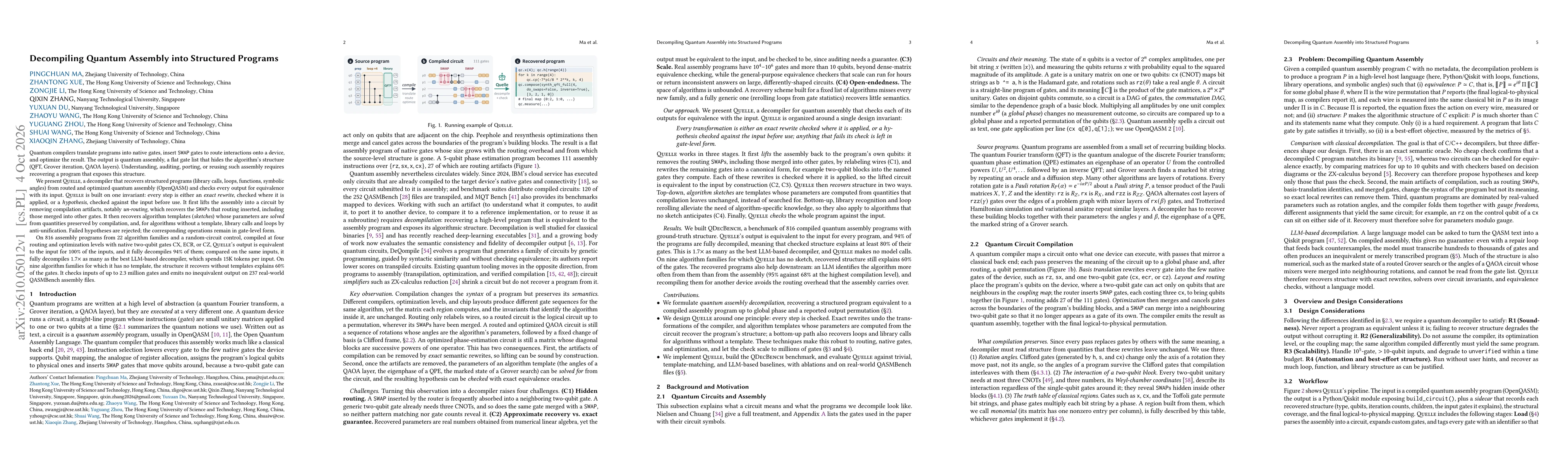 Thumbnail for Decompiling Quantum Assembly into Structured Programs