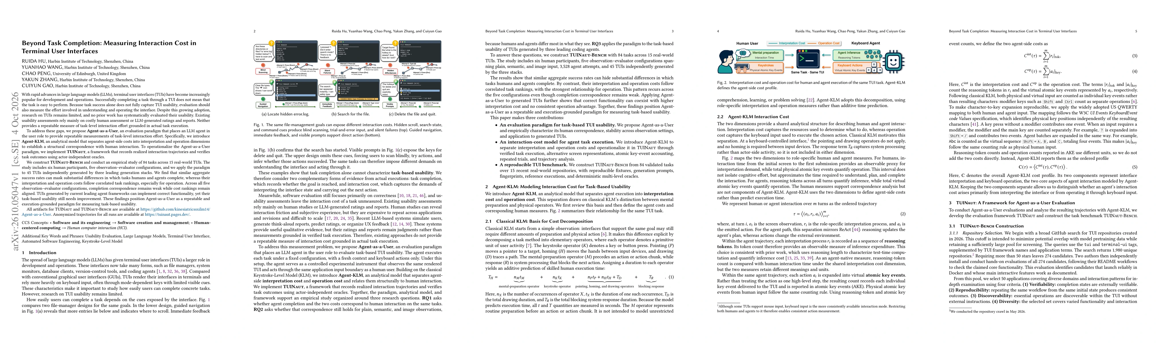 Thumbnail for Beyond Task Completion: Measuring Interaction Cost in Terminal User Interfaces