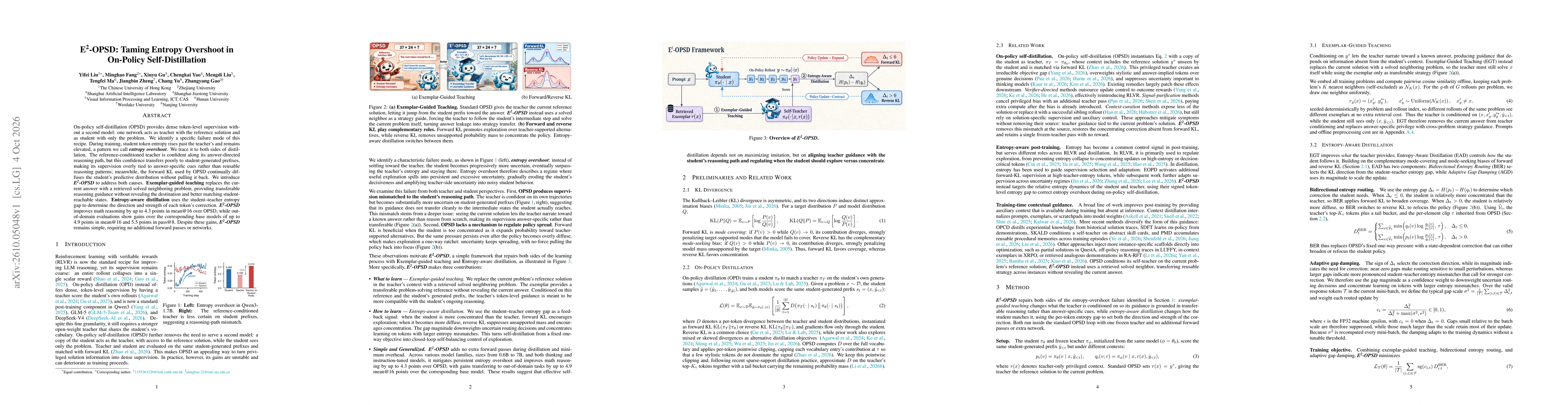 Thumbnail for E$^2$-OPSD: Taming Entropy Overshoot in On-Policy Self-Distillation
