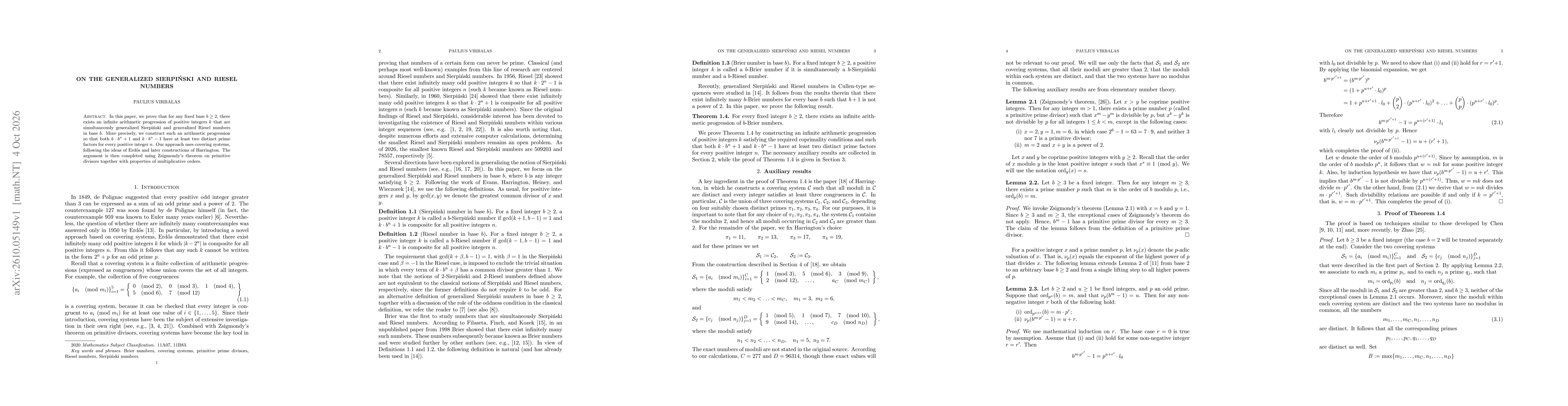 Thumbnail for On the generalized Sierpiński and Riesel numbers