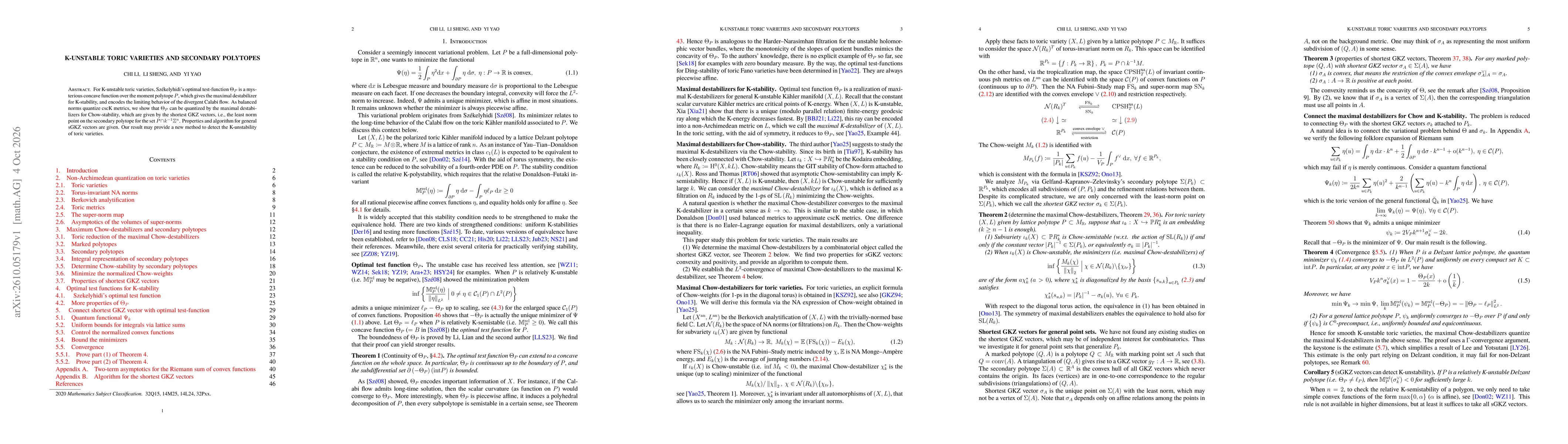 Thumbnail for K-unstable Toric Varieties and Secondary Polytopes