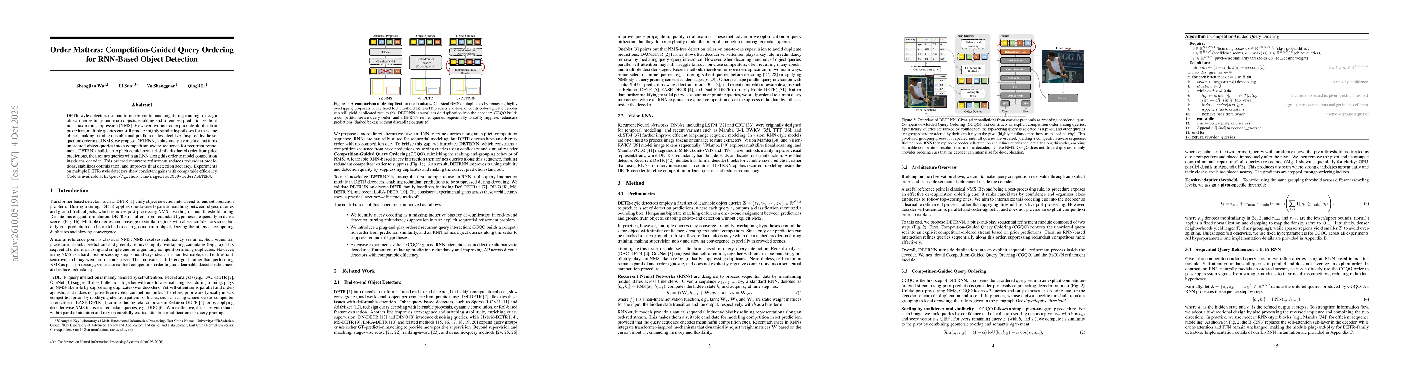 Thumbnail for Order Matters: Competition-Guided Query Ordering for RNN-Based Object Detection